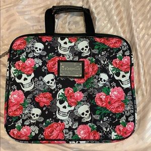 Betsey Johnson Skull And Rose Laptop Bag